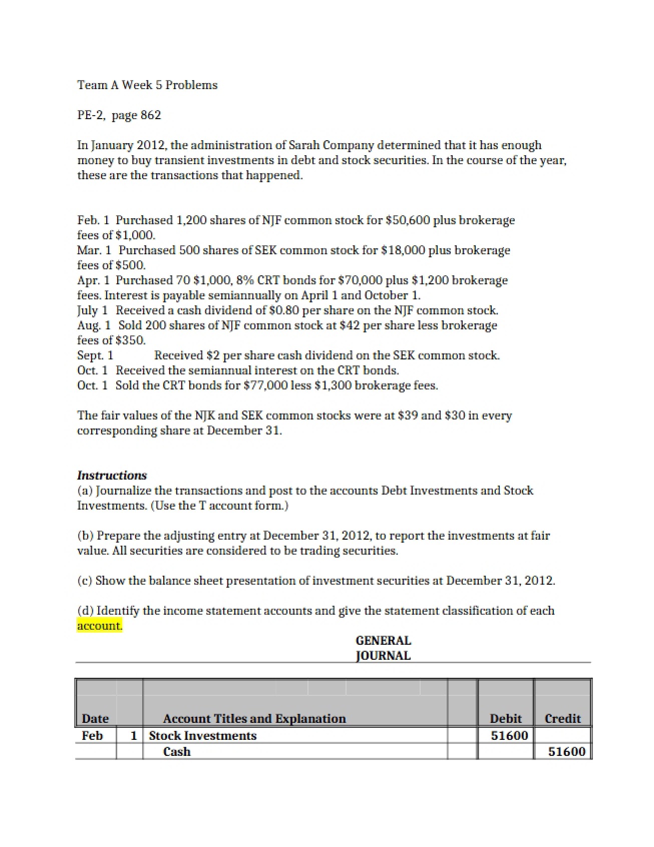 Week 5 Problems (II)