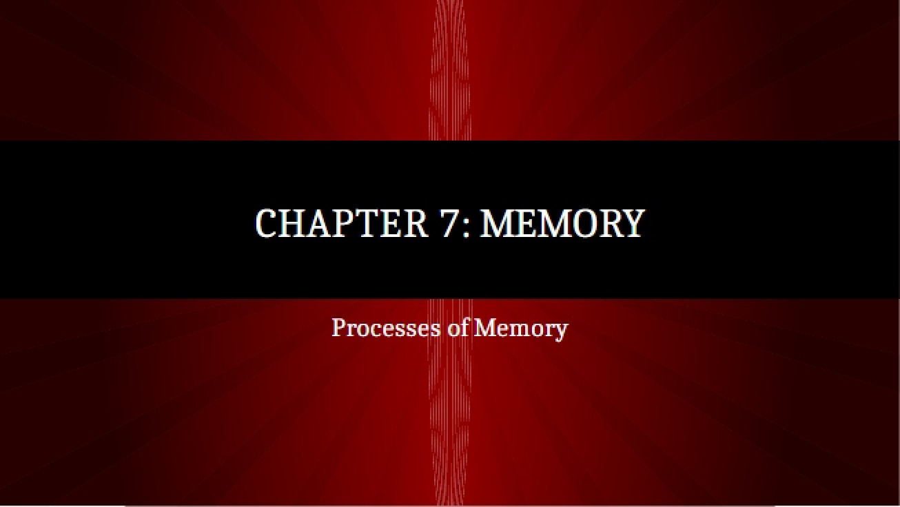 Memory Processes