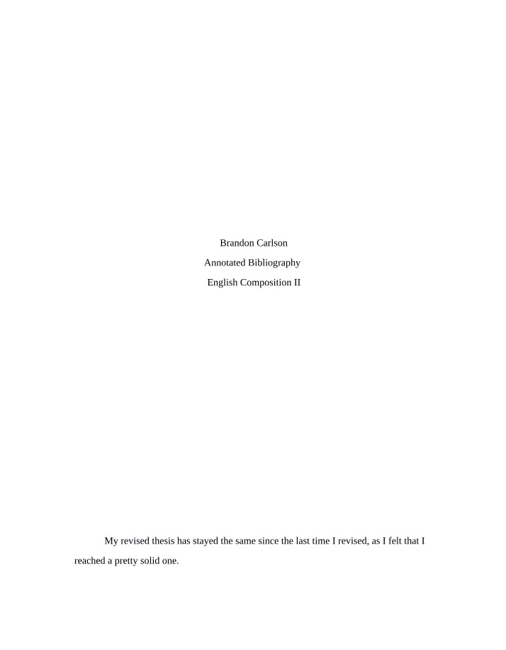 Combating Human Trafficking - Annotated Bibliography