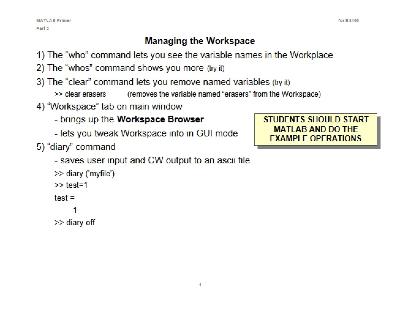 Workspace Management