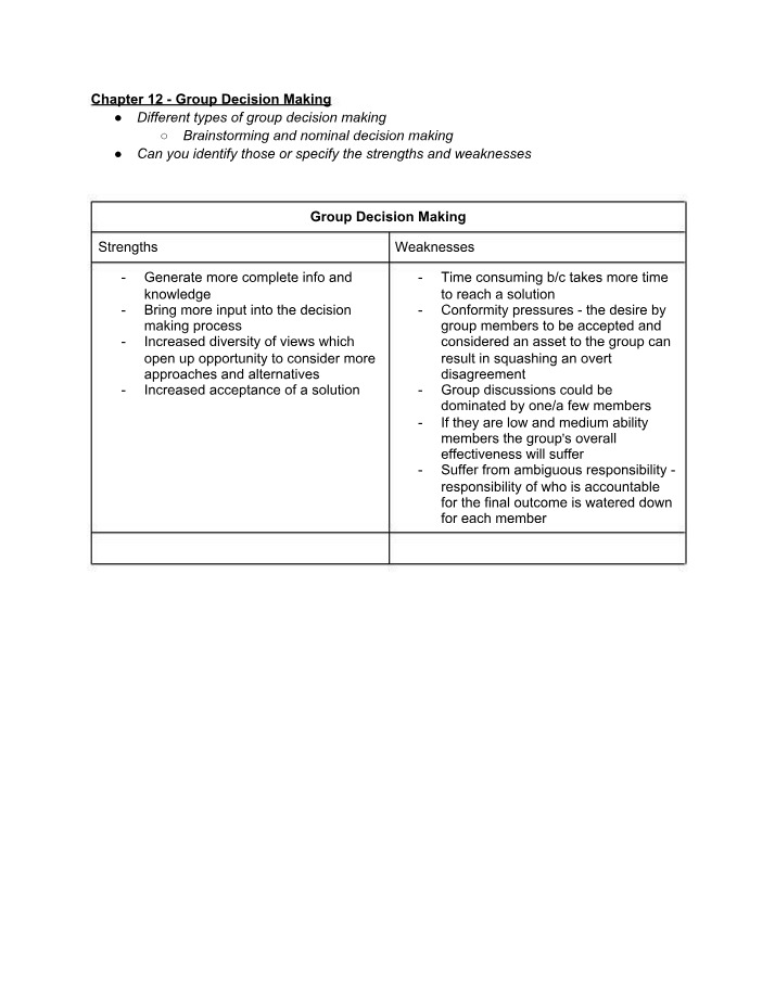 Final Exam Notes - Chapters 12 and 14