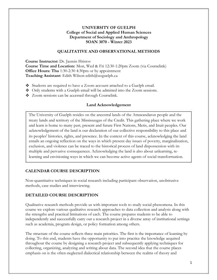 Winter 2023 Syllabus - SOAN 3070