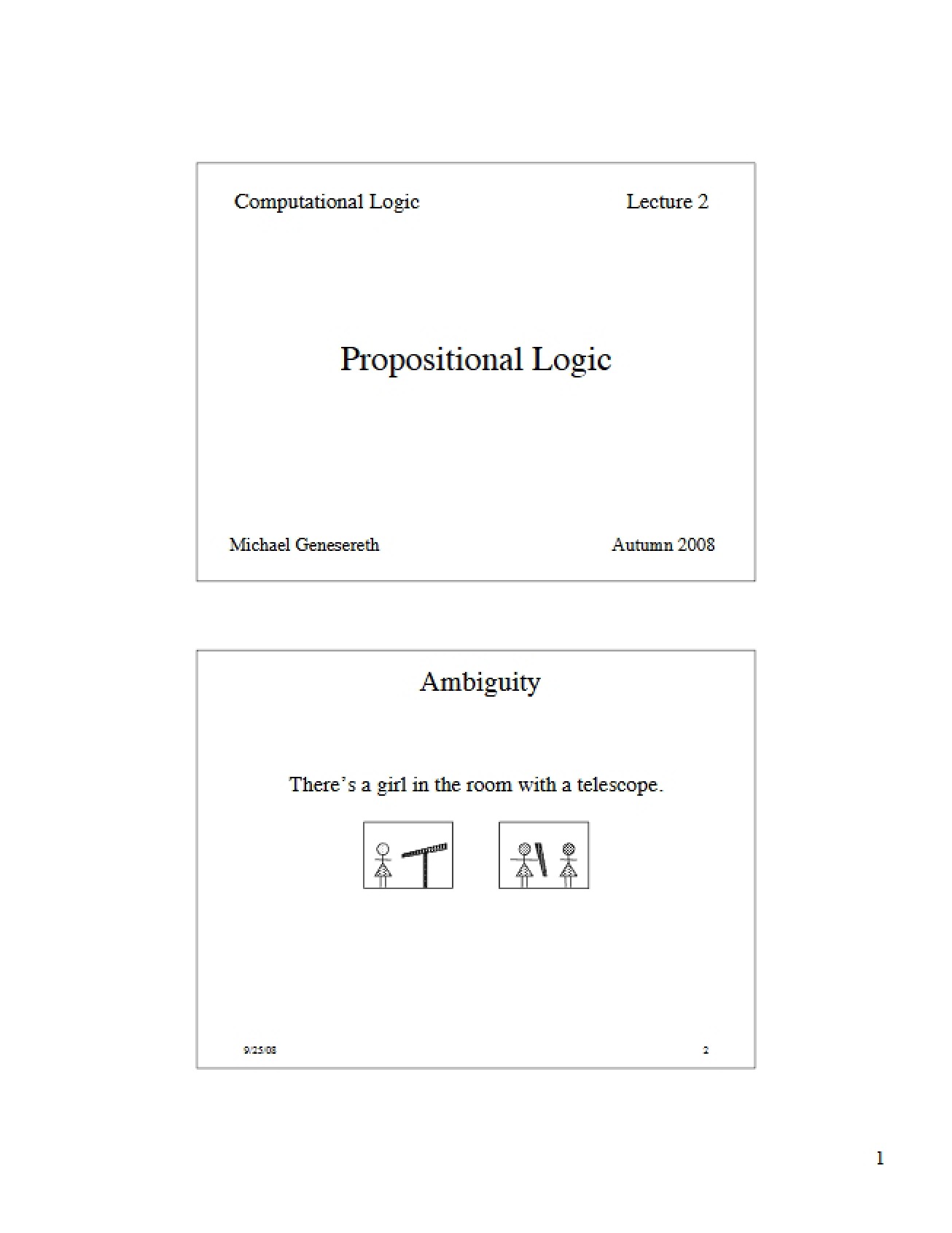 Metalevel Logic (Set 2)