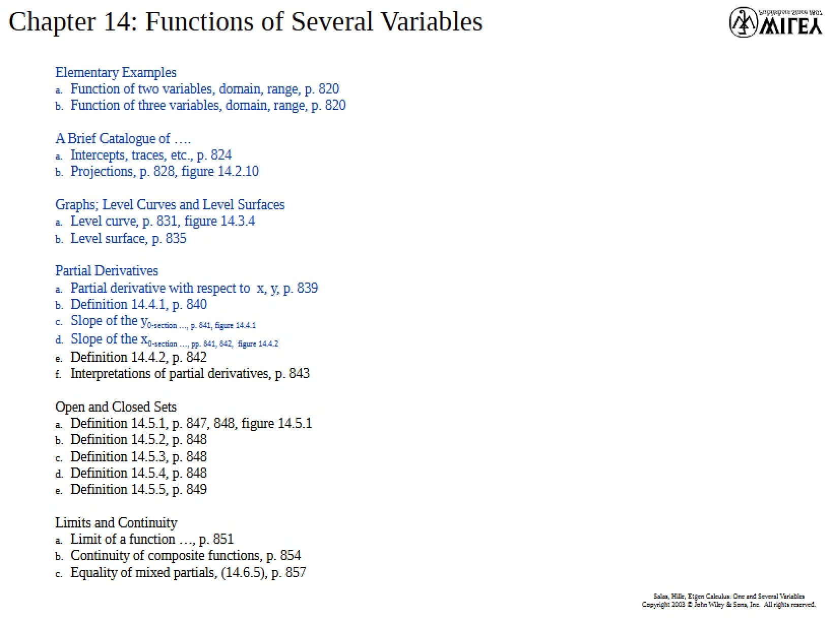 Chapter 14 Multivariate Calculus