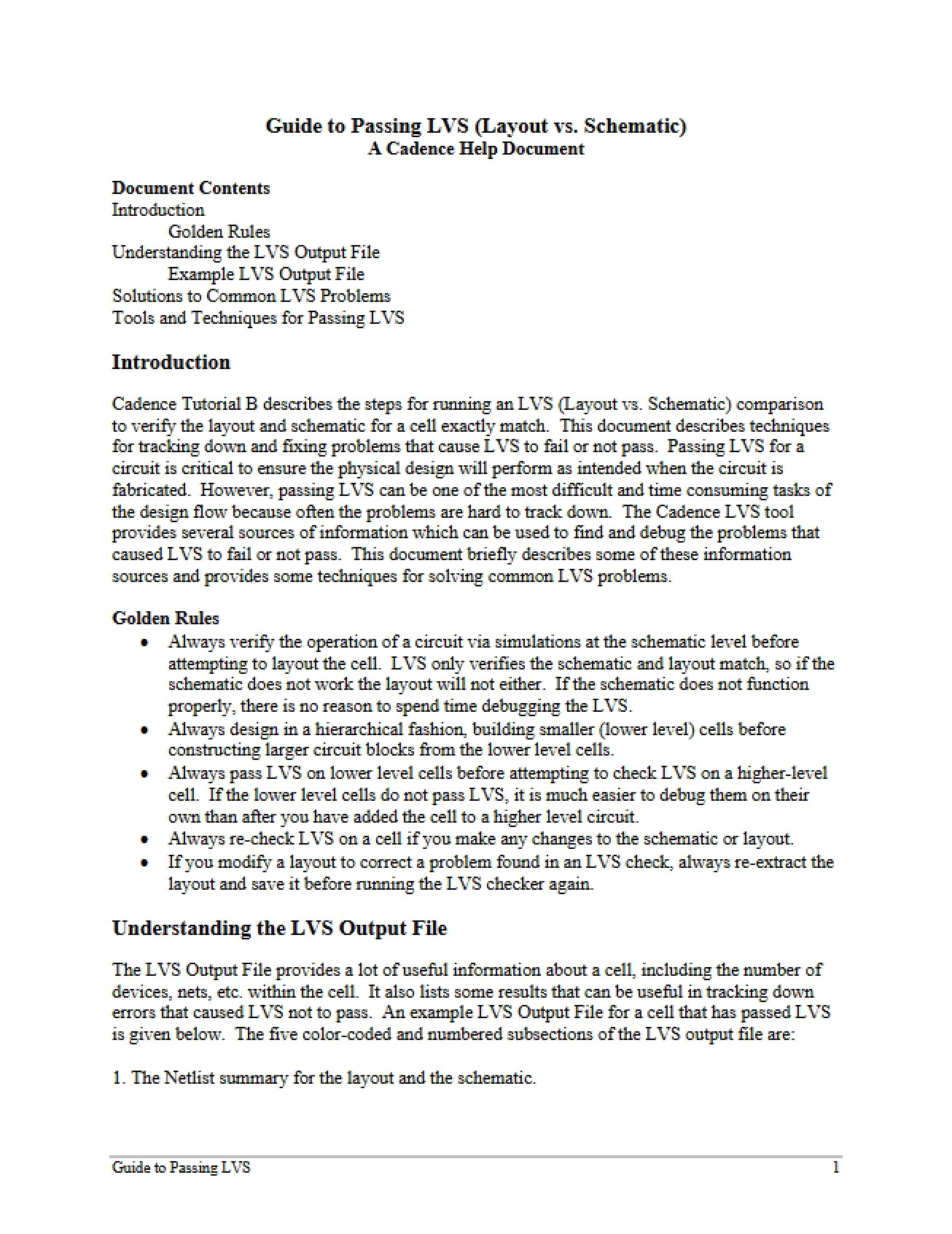 LVS Guide