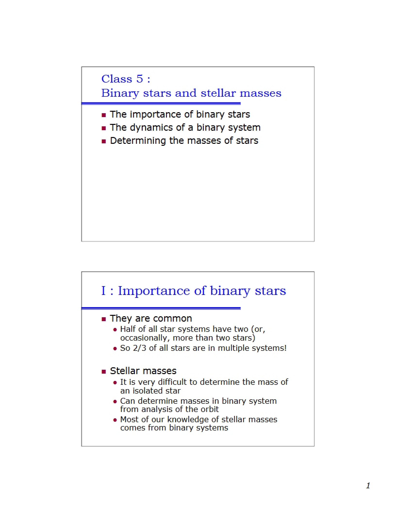 Stellar Masses and Binary Stars
