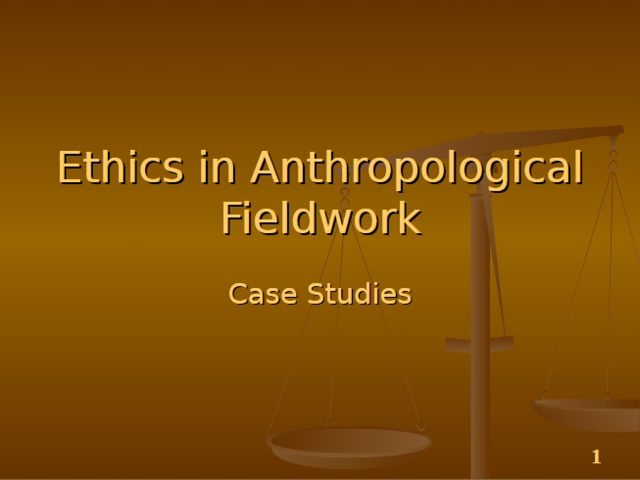 Anthropological Fieldwork Ethics