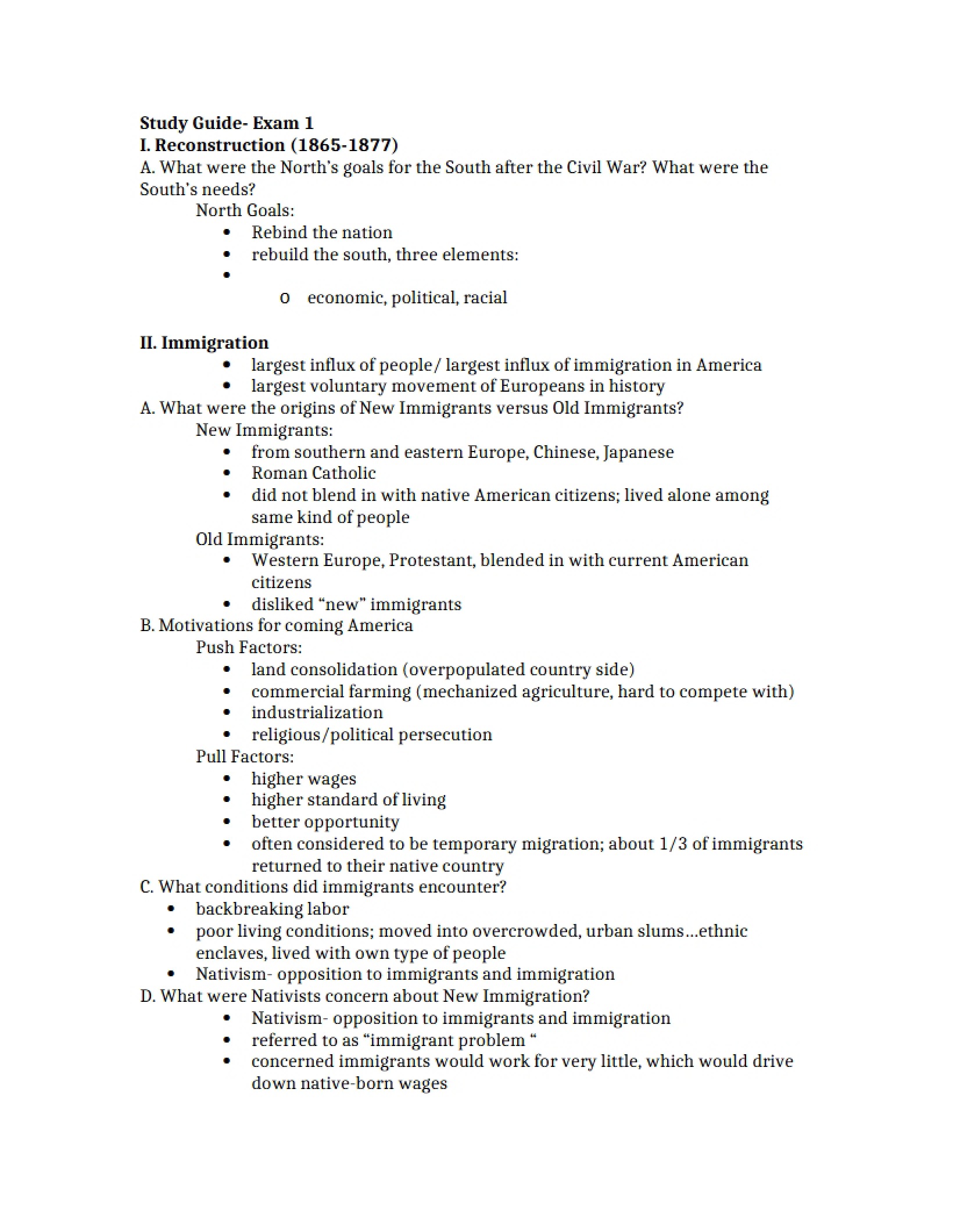 Guide for First Test