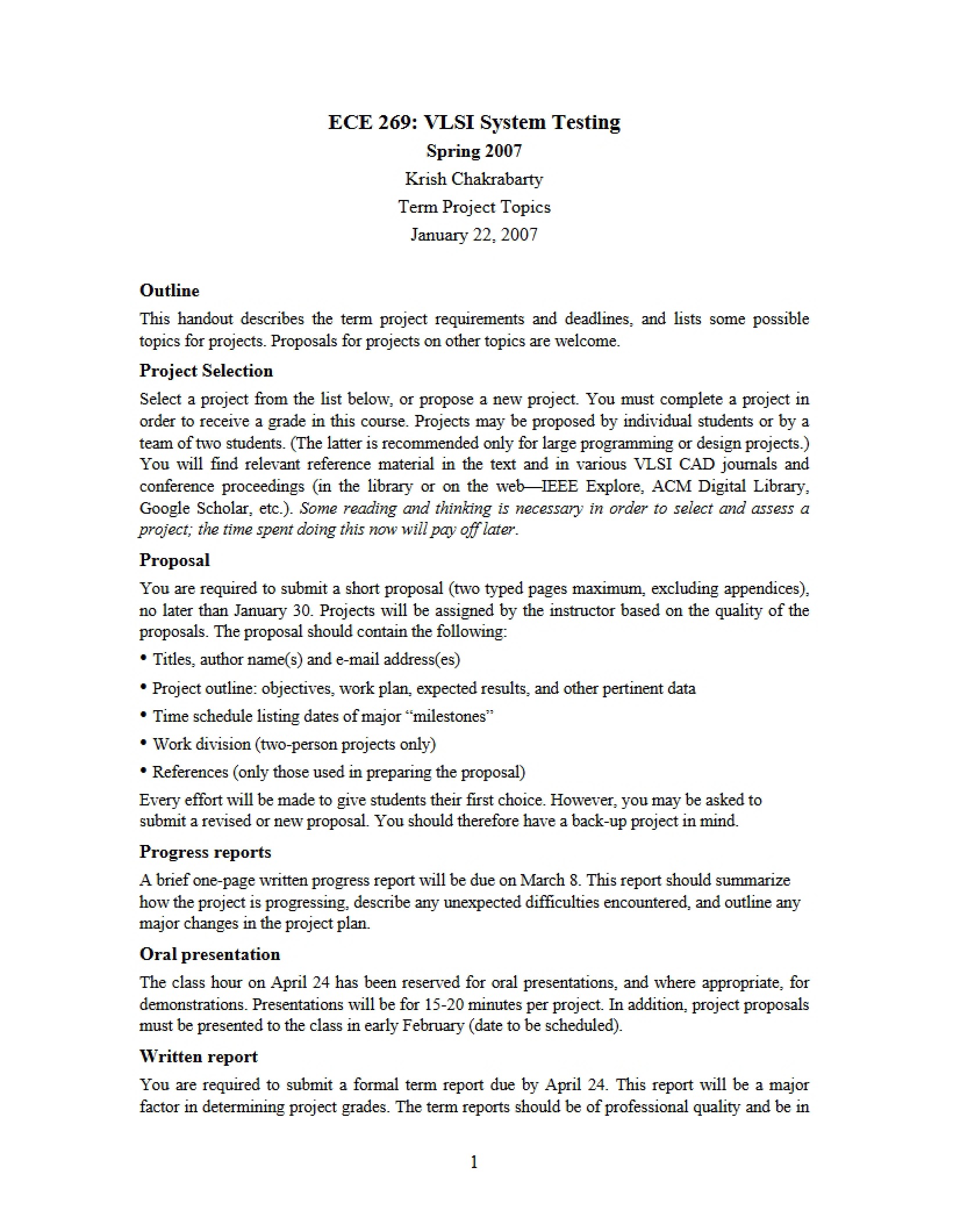 Course Outline