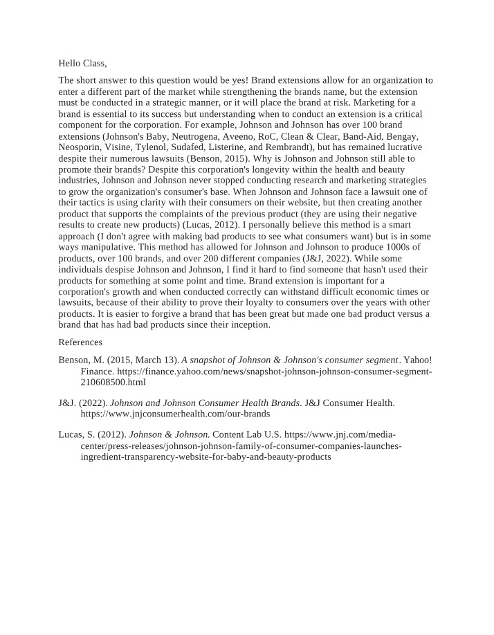 MKTG600 Discussion Week 3