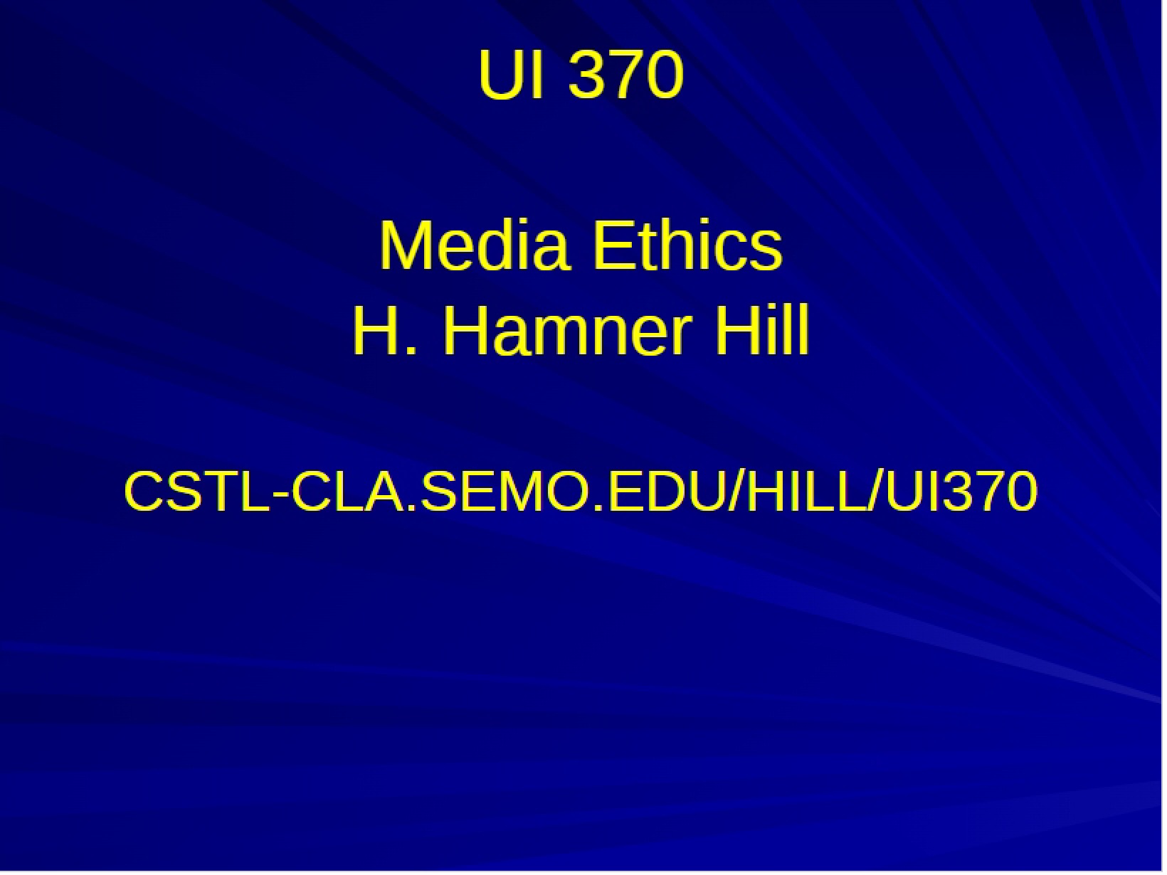 Ethics Overview