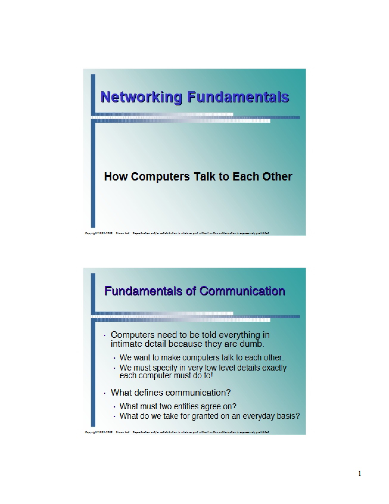 Fundamentals of Networking