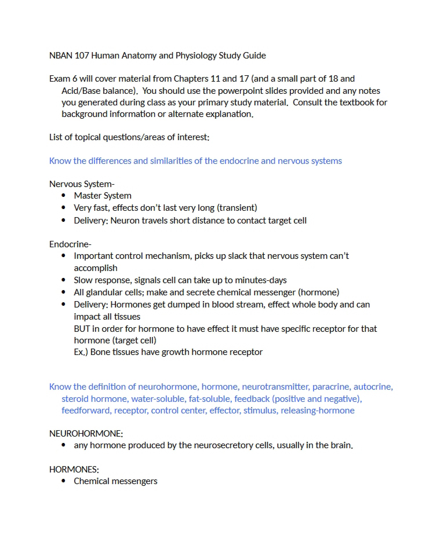 Guide for NBAN Exam 6