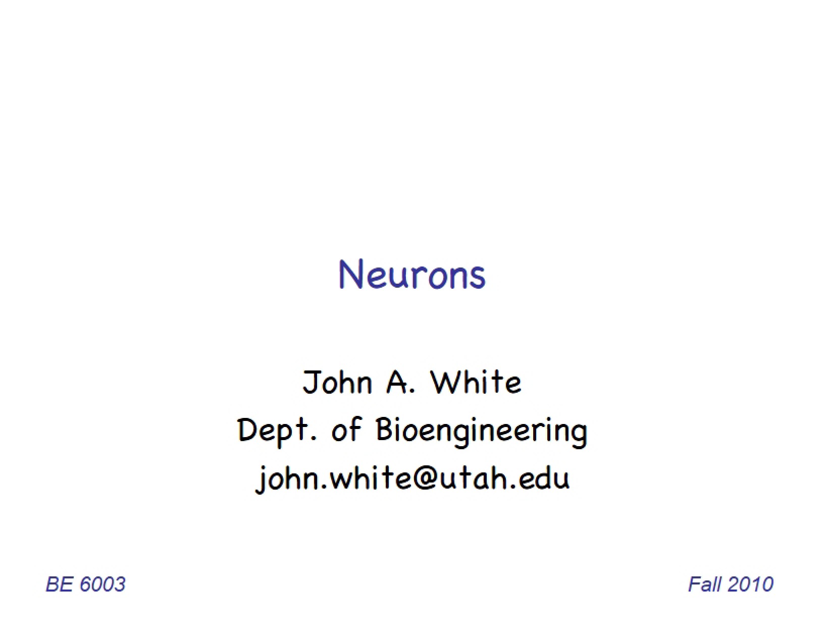 Study of Neurons