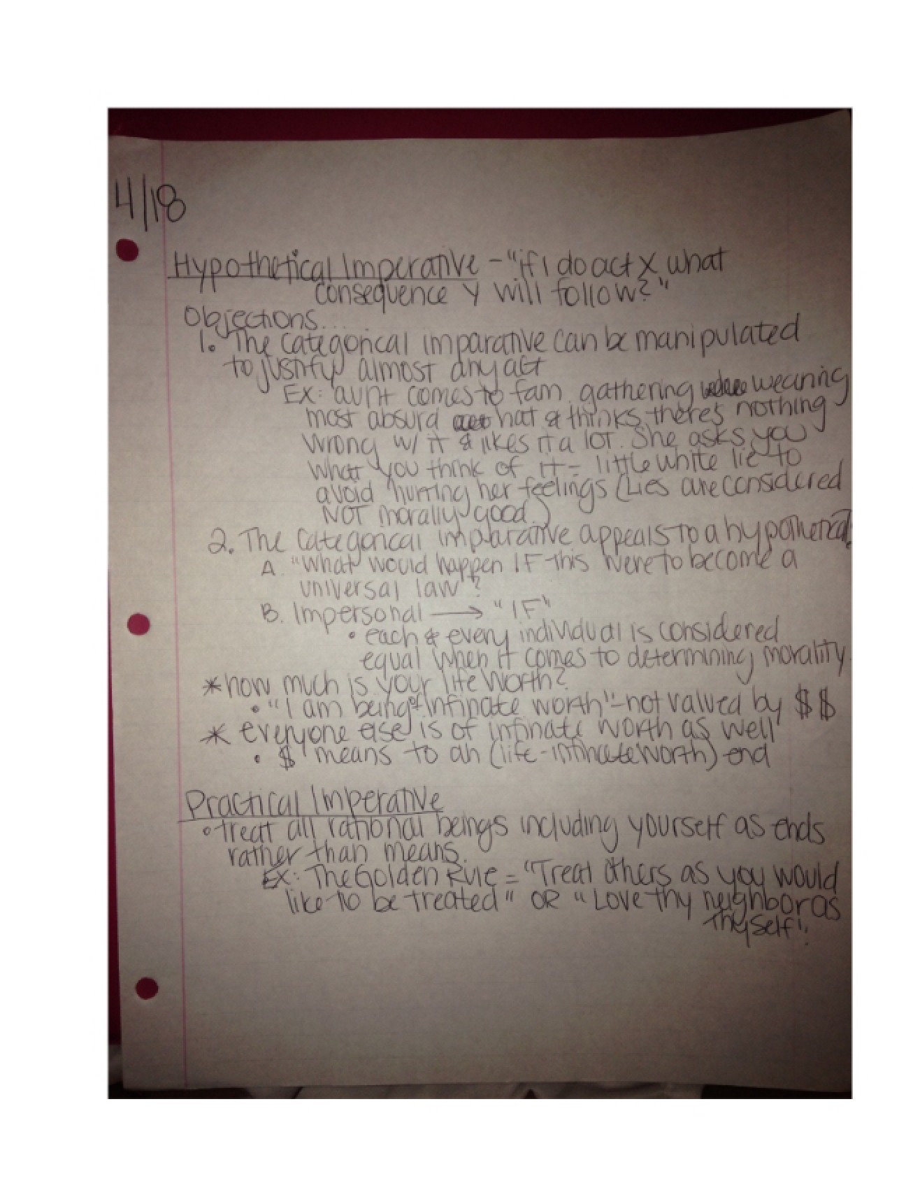 Course Notes Philosophy