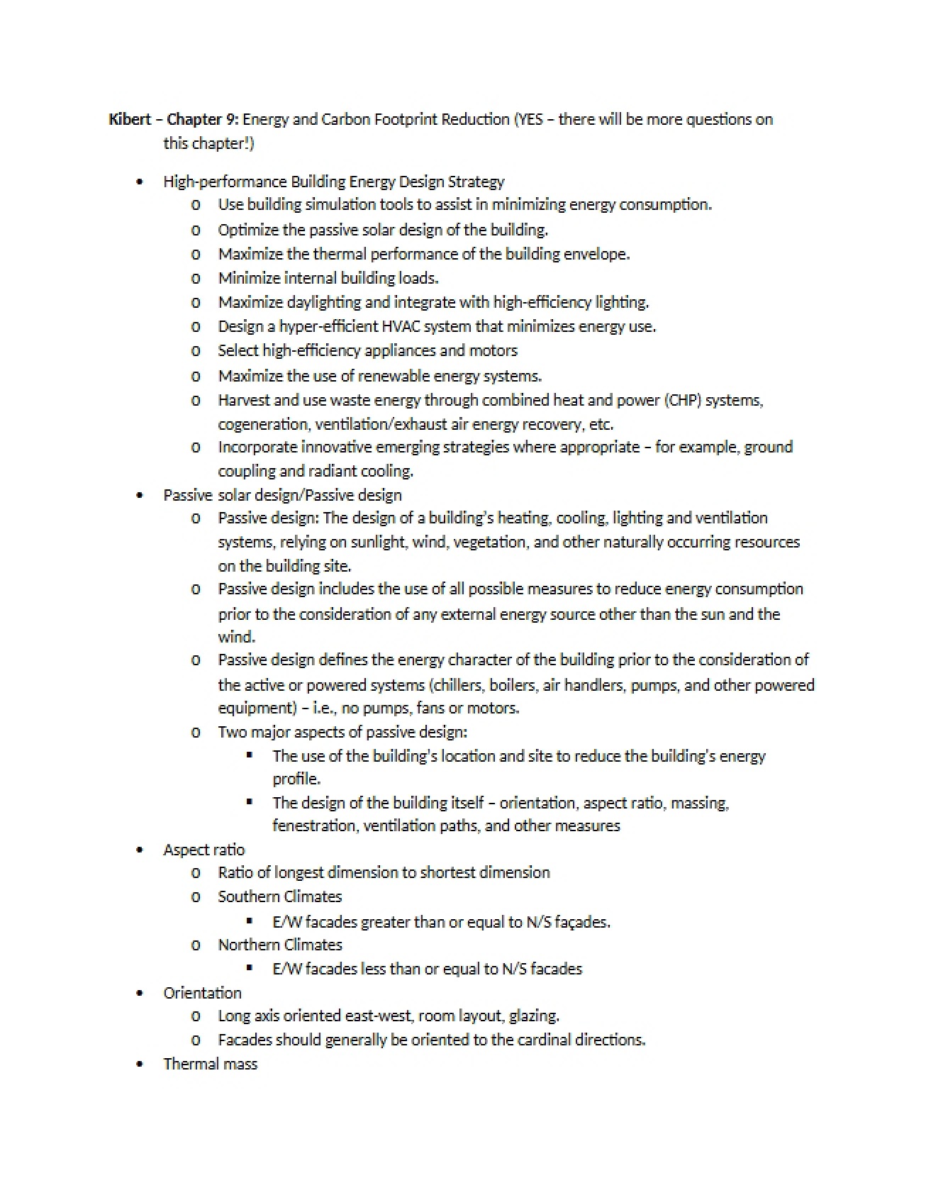 Architecture and Ecology Notes