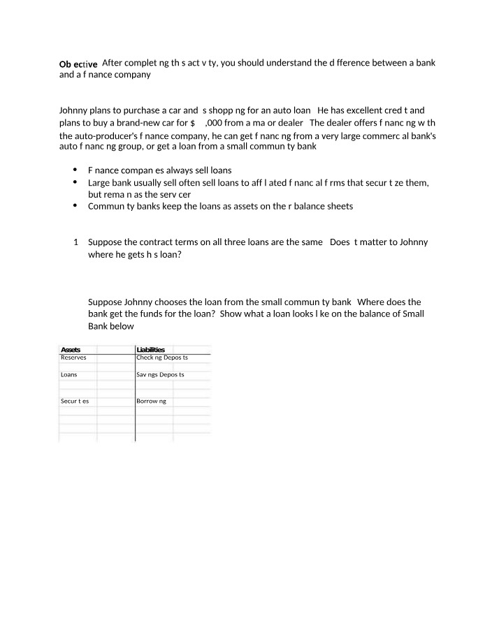 ECN 315 - Shadow Banking