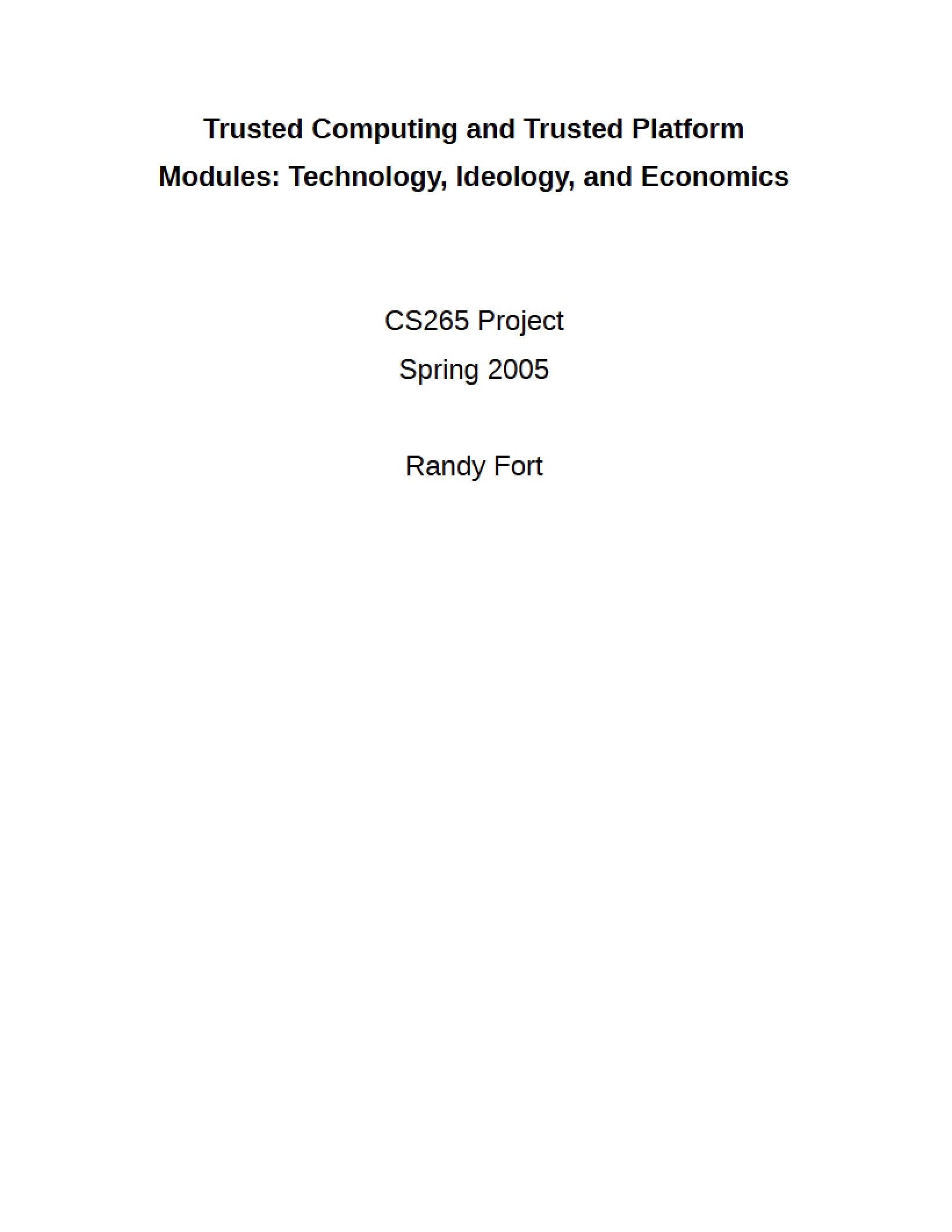 Computing (Trusted)
