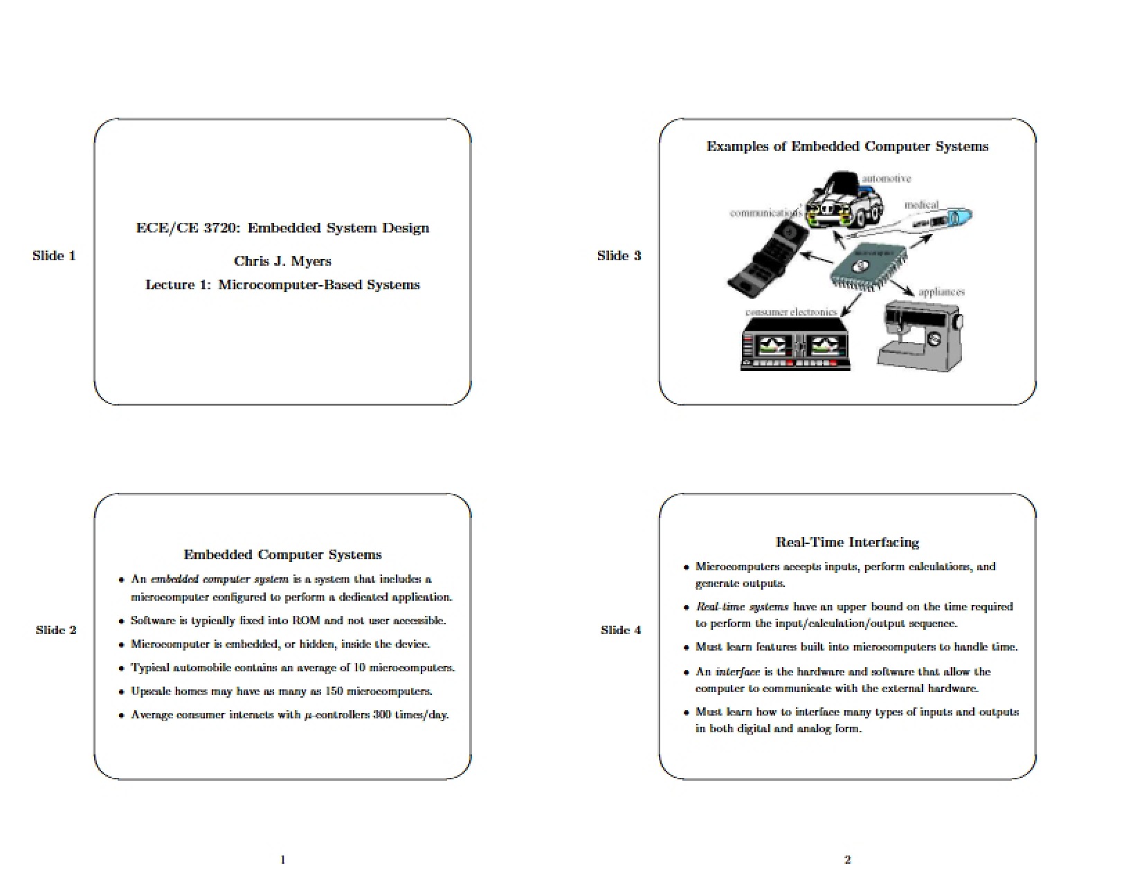 Systems Based on Microcomputers