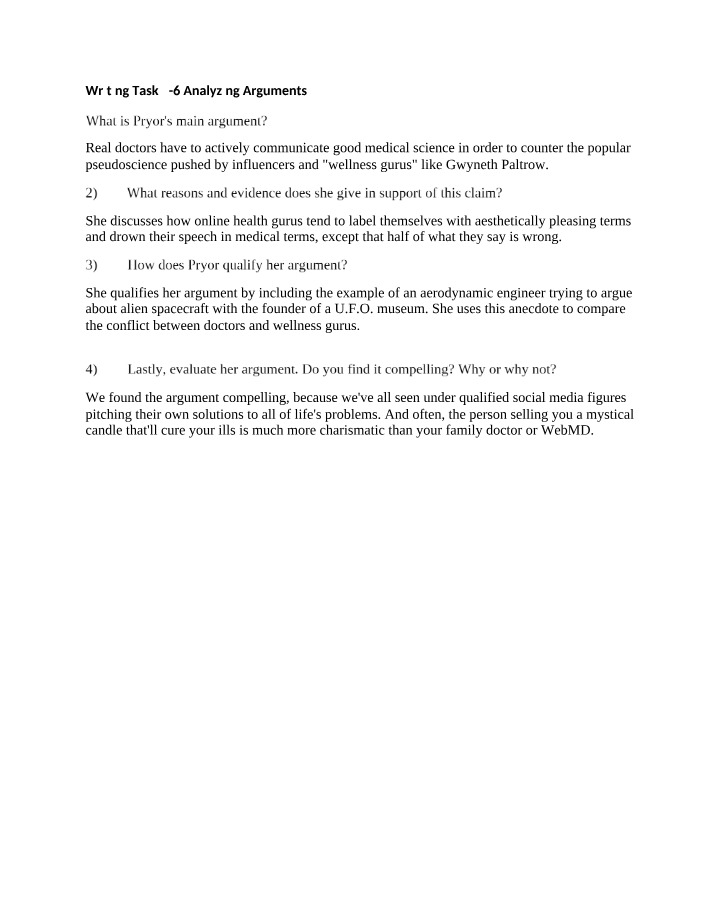 Writing Task 2-6 - Debunking Pseudoscience and Wellness Gurus