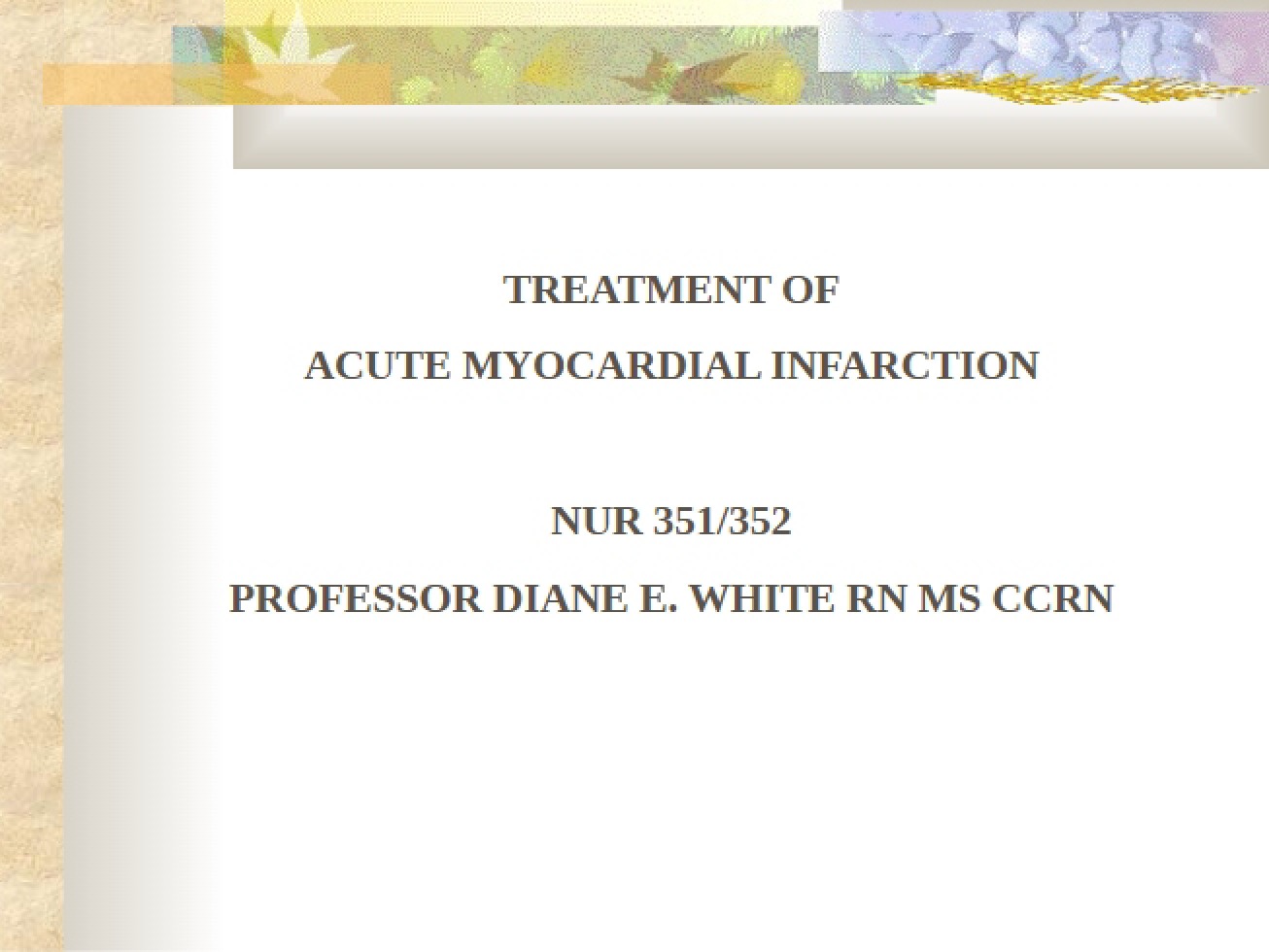 Acute Myocardial Infarction Treatment