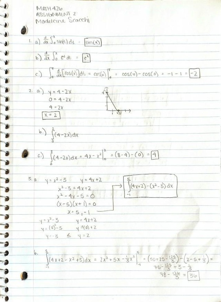 Assignment 2 for MATH 426