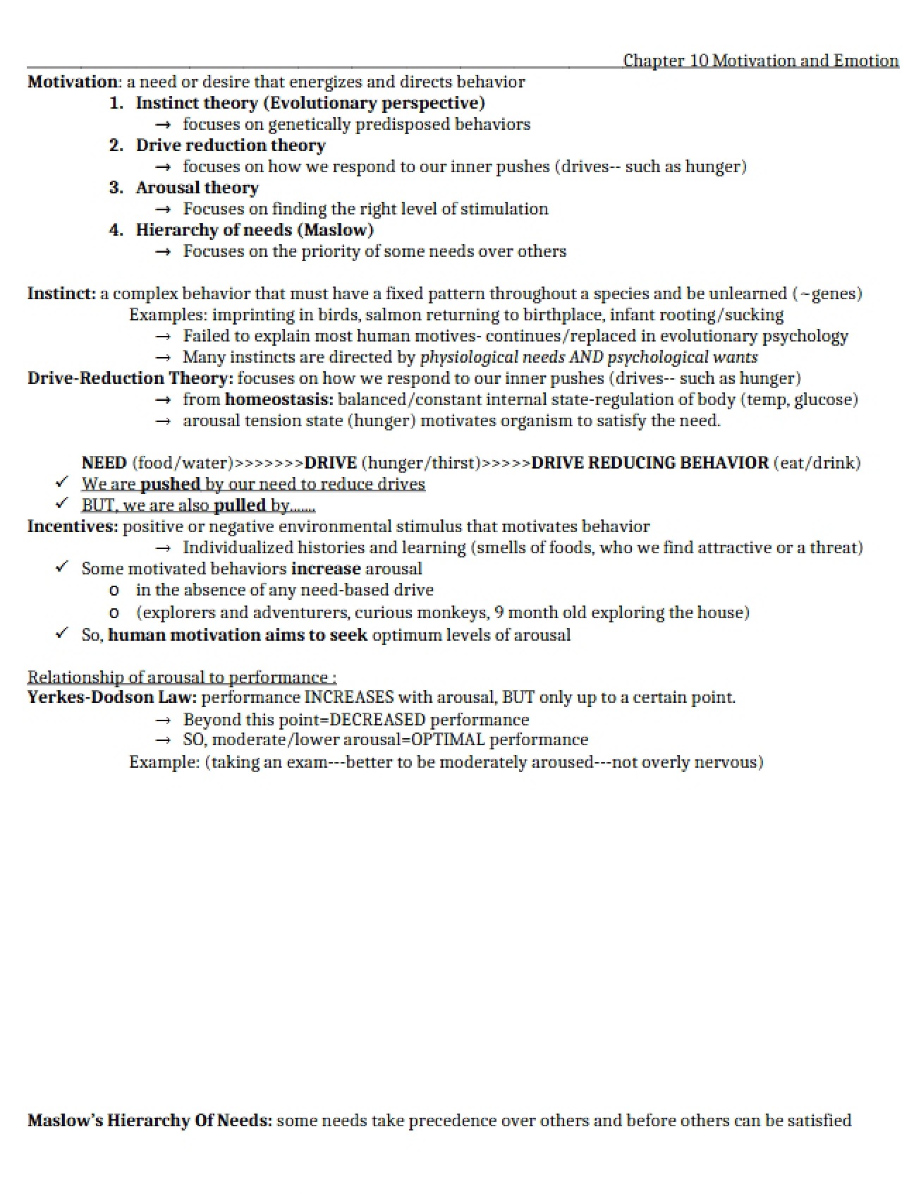 Emotion and Motivation Chapter 10