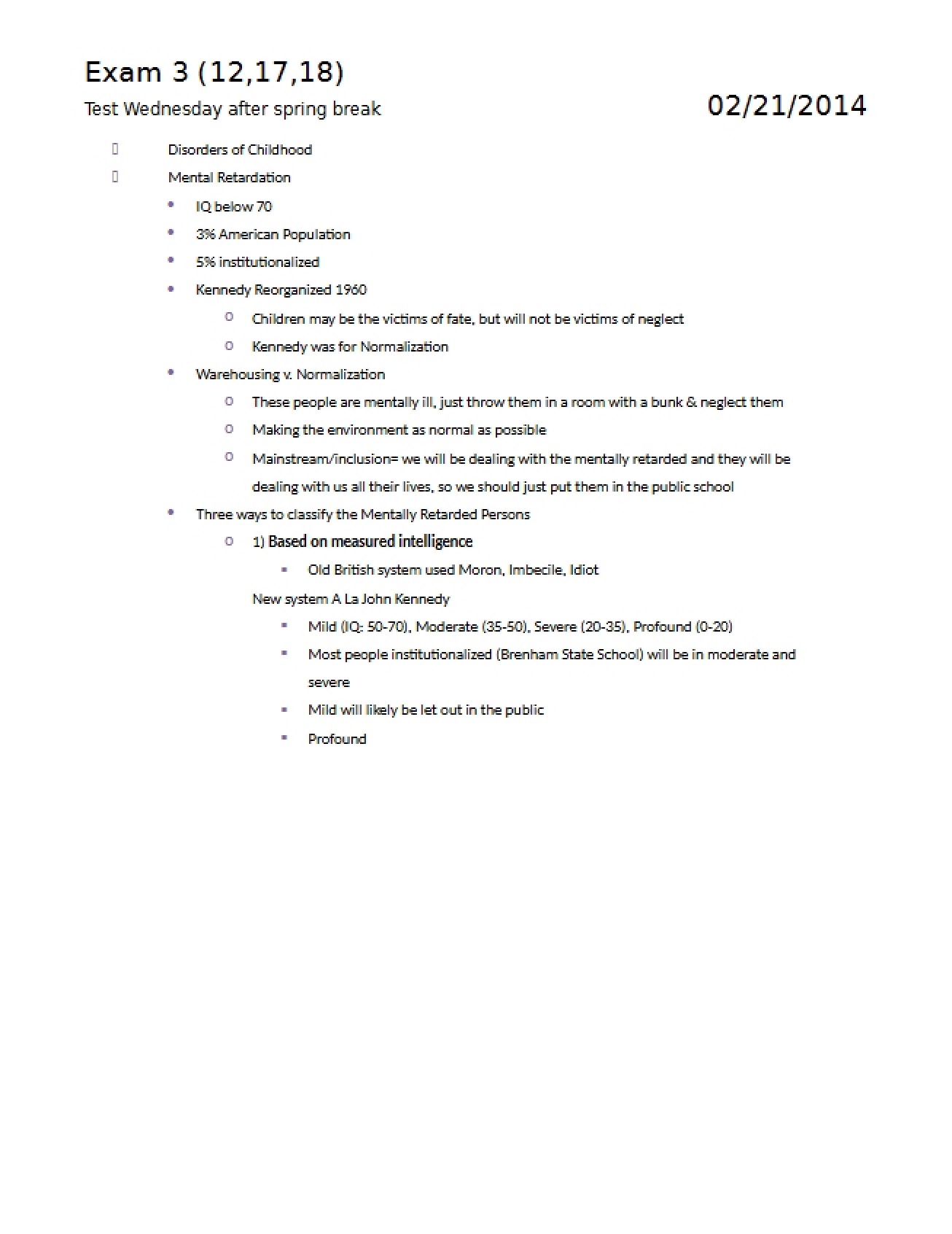 Exam 3