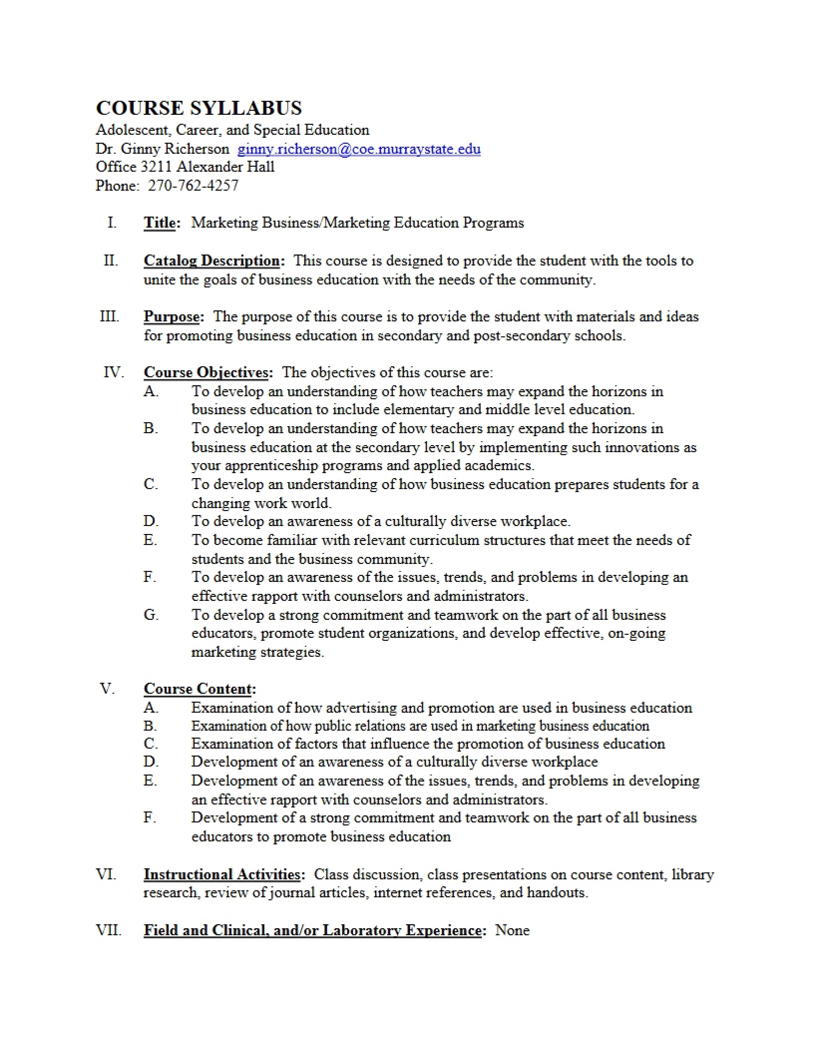 Syllabus