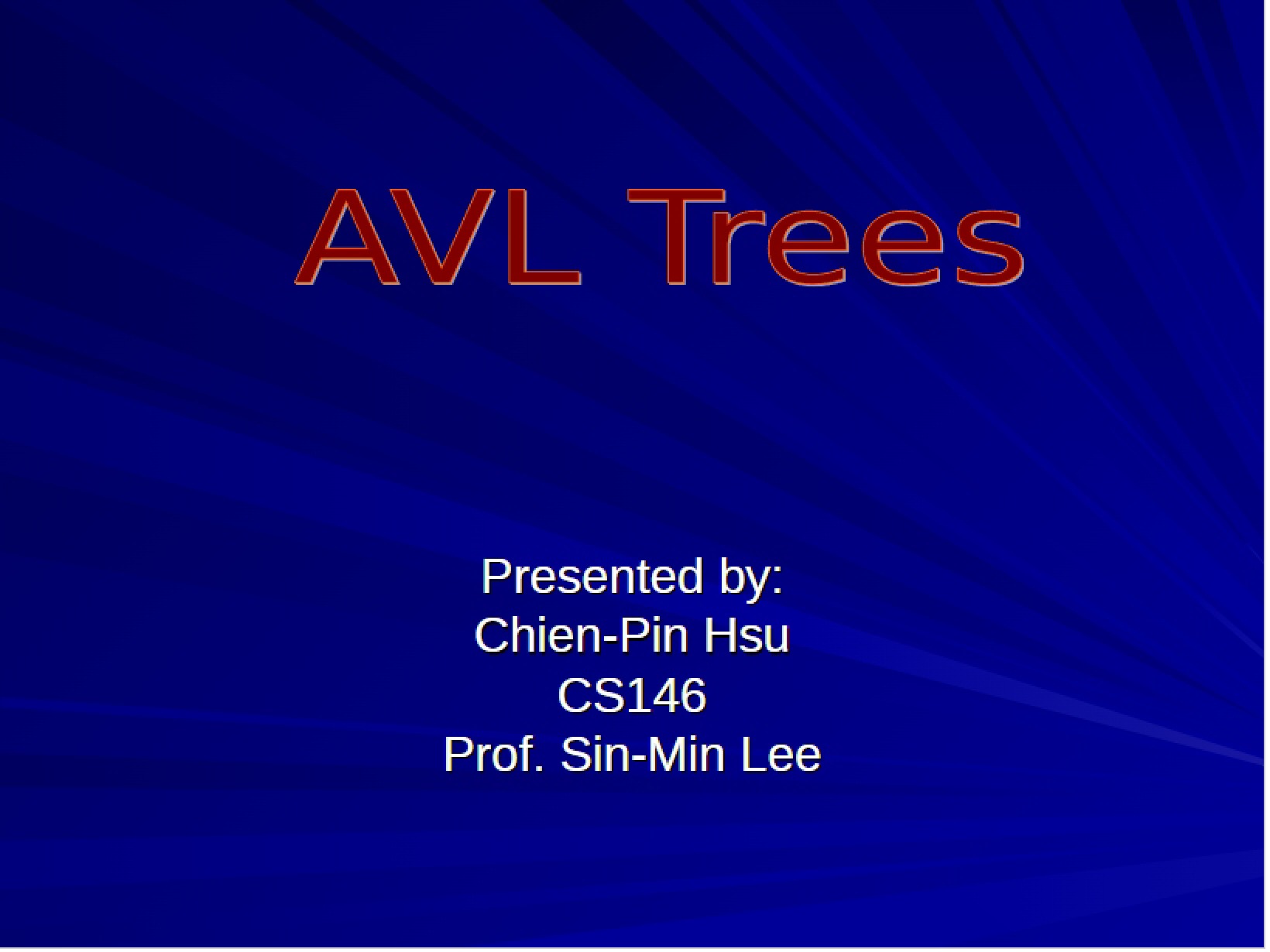 AVL Tree Structures