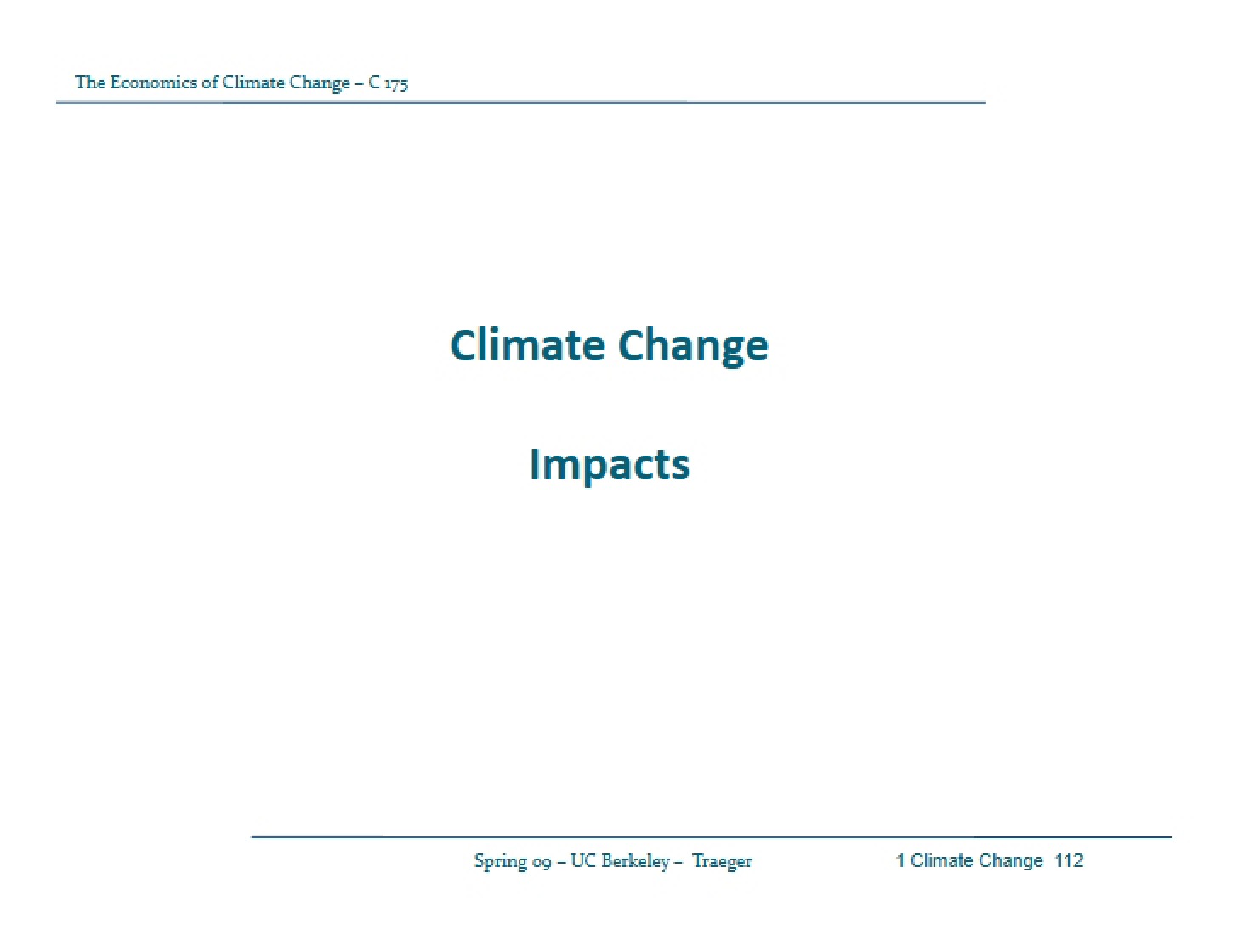 Impacts of Climate Change