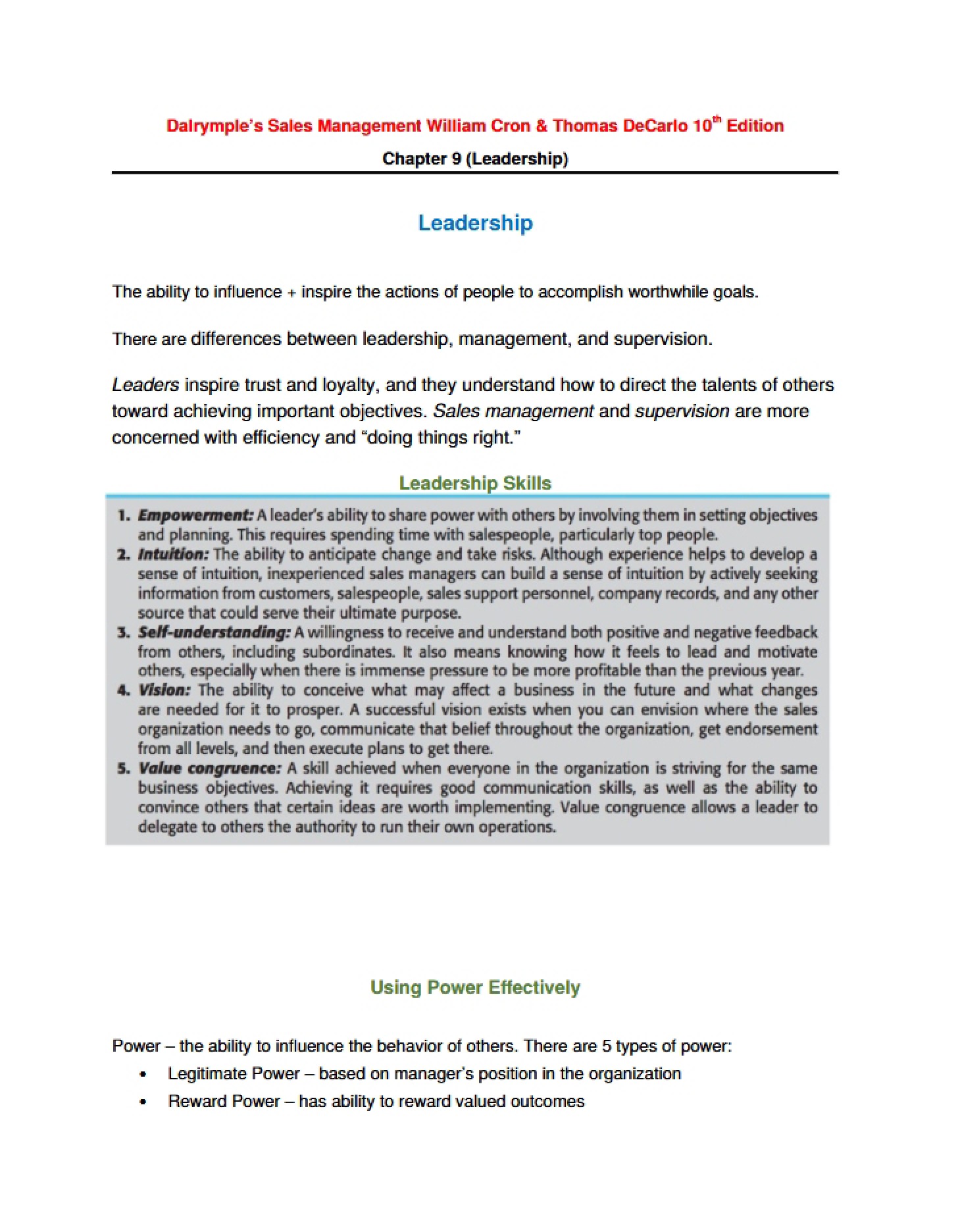 Leadership Principles