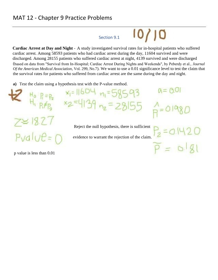 MAT 12 Chapter 9 Practice Problems