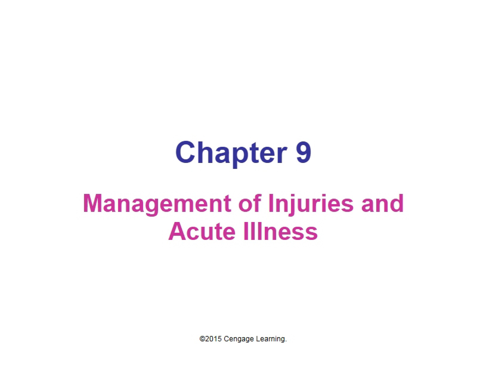 Ninth Chapter Marotz