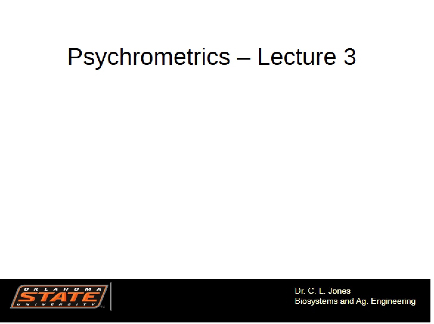 Principles of Psychrometrics