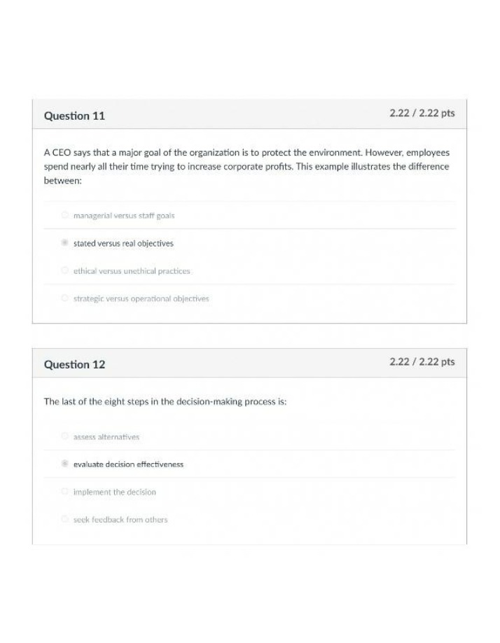 Disconnect Between Stated Goals and Real Objectives