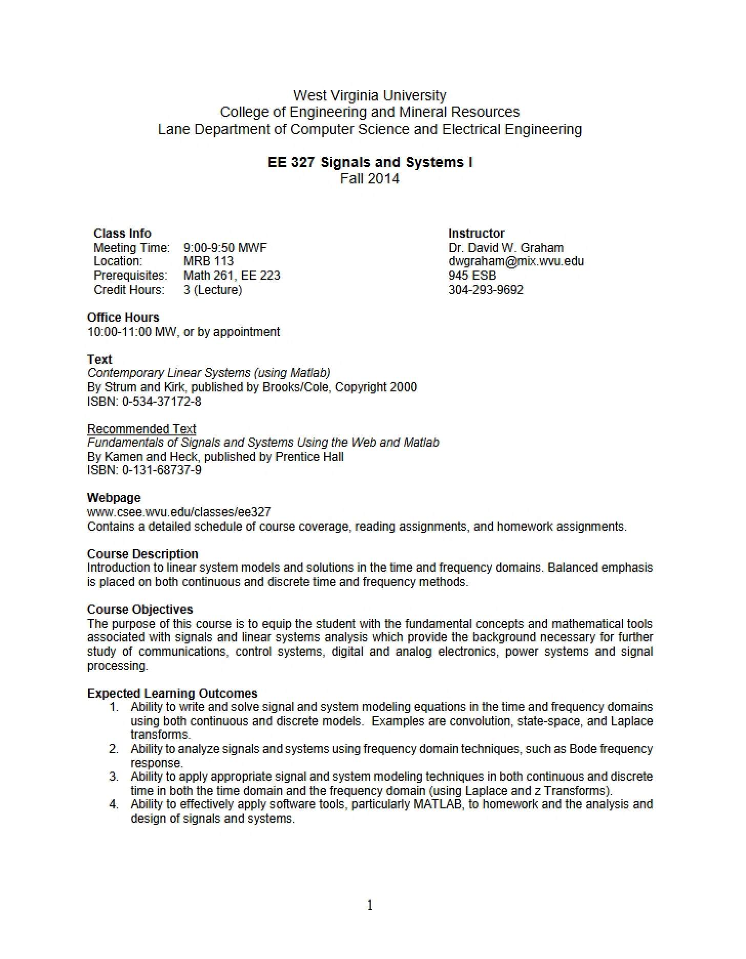 Course Syllabus