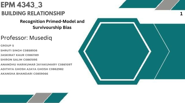 Recognition Primed Model - Making Wise Decisions