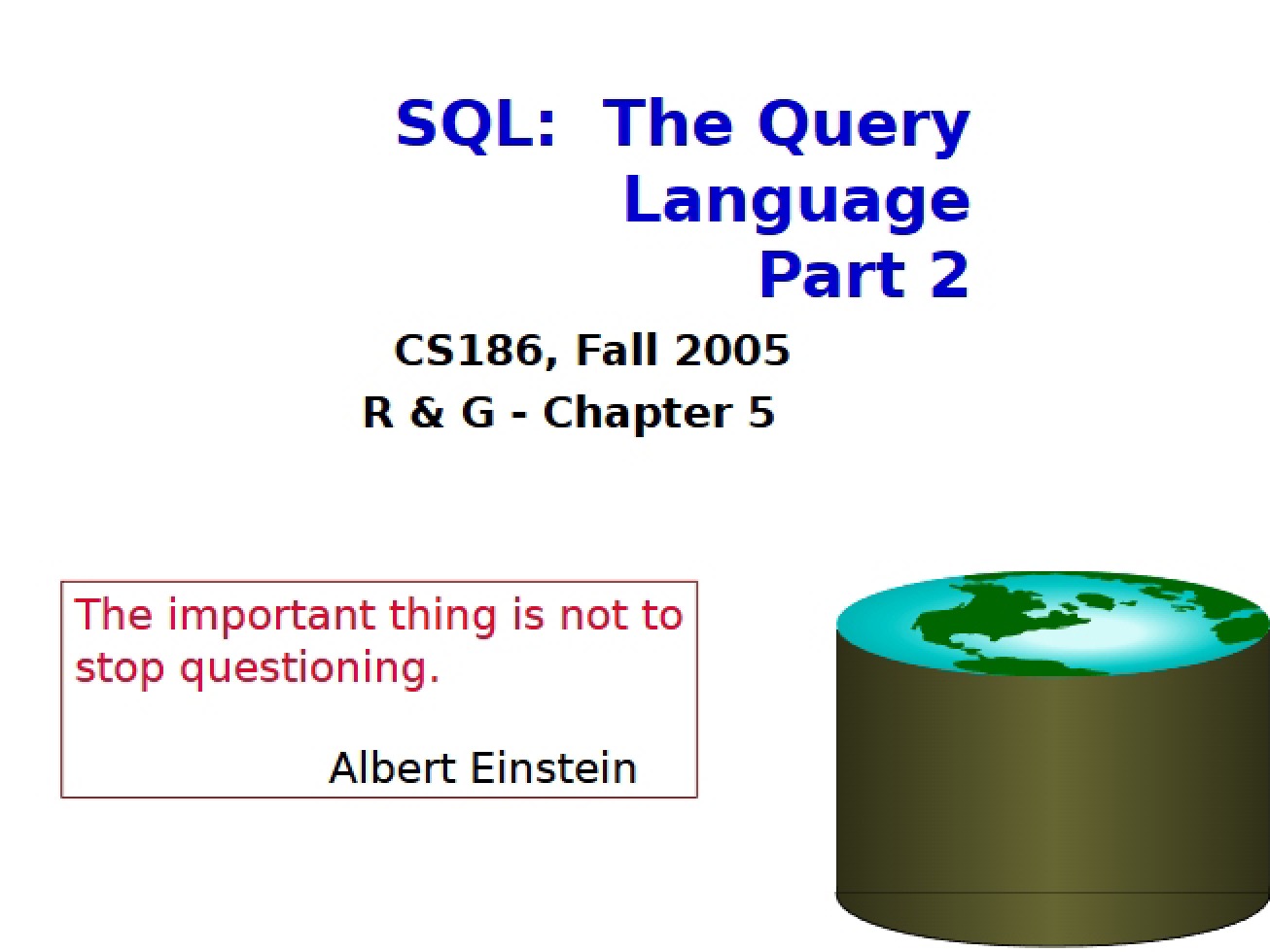 SQL Query Language Part II