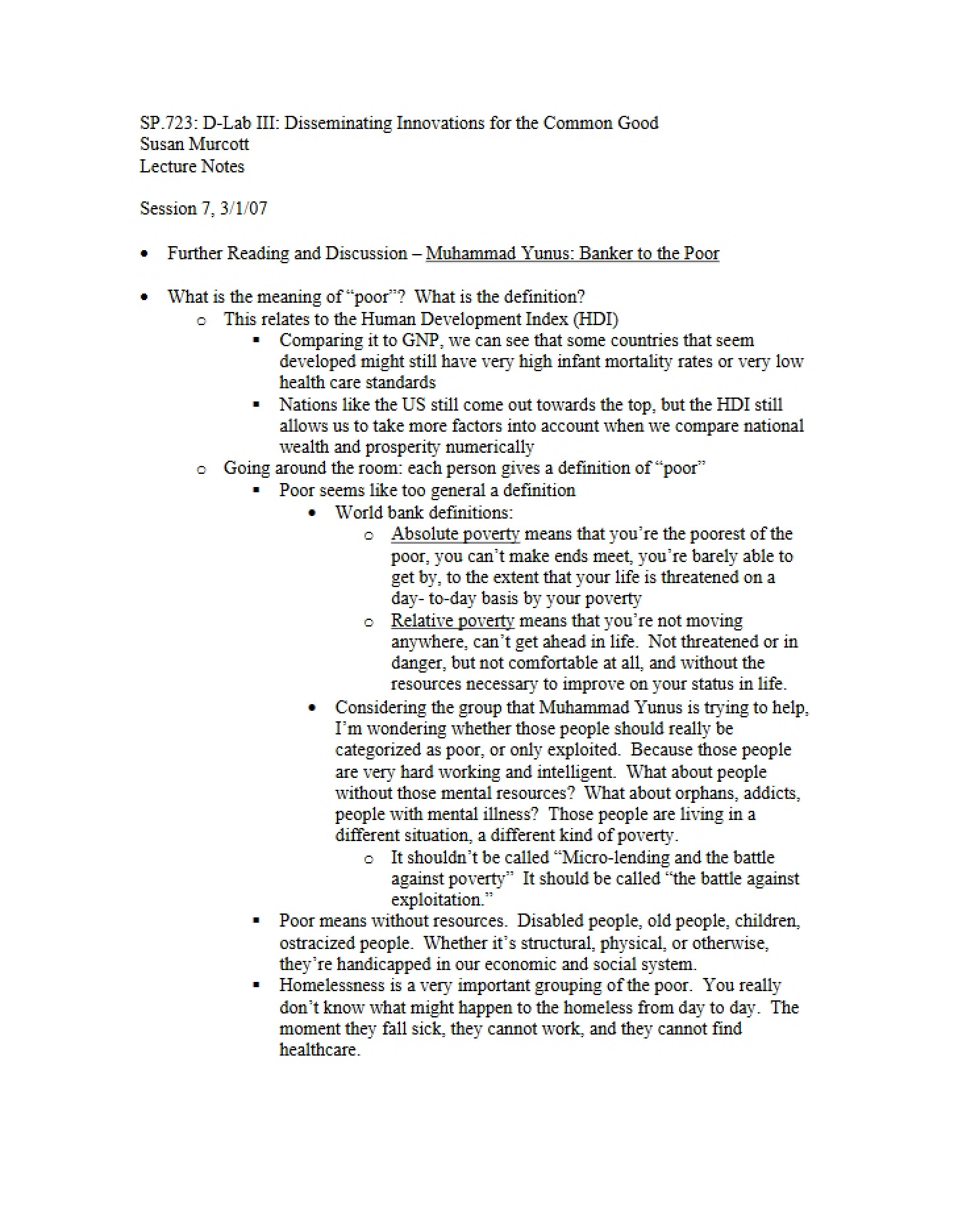 Study Session Notes
