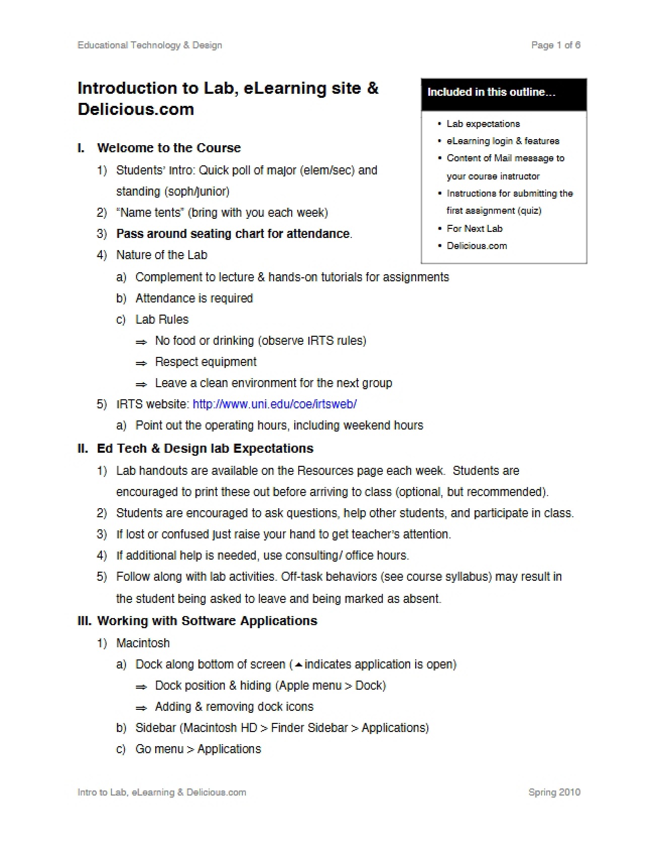 Creating Technology Class Notes