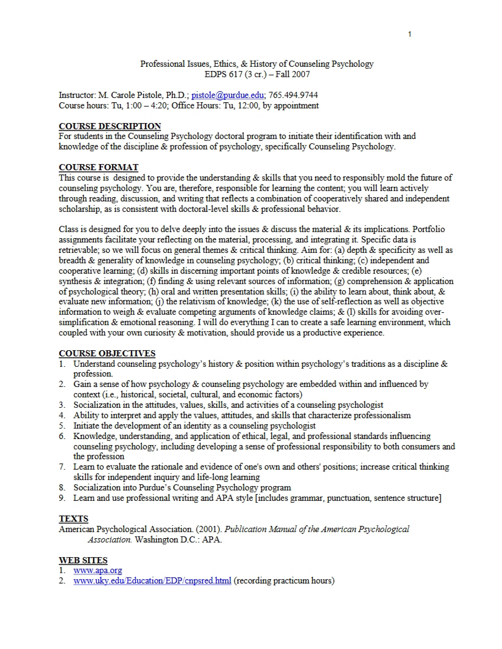 Syllabus - 13 Pages