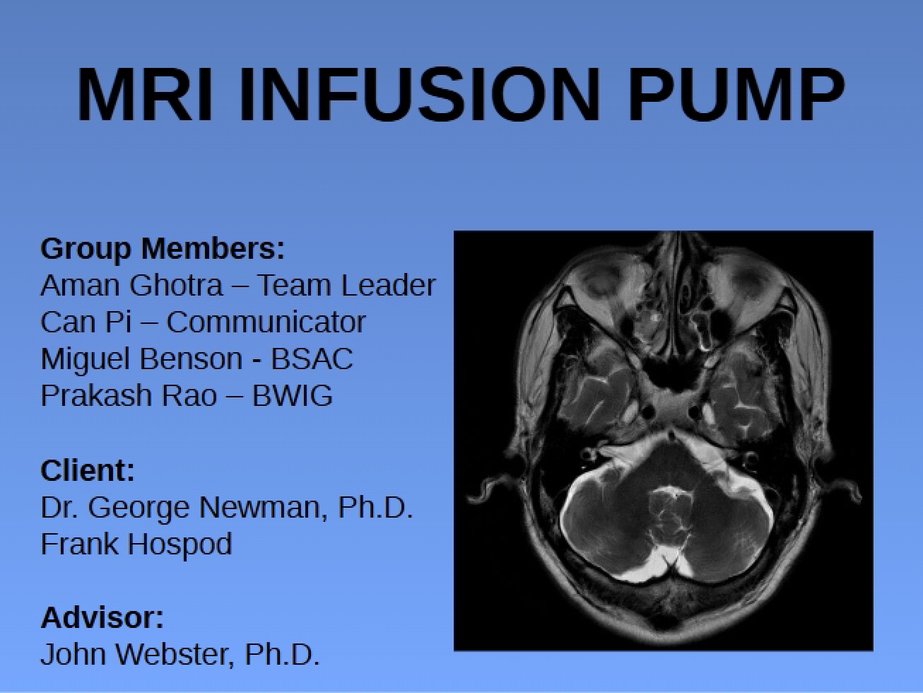 Infusion Pump for MRI