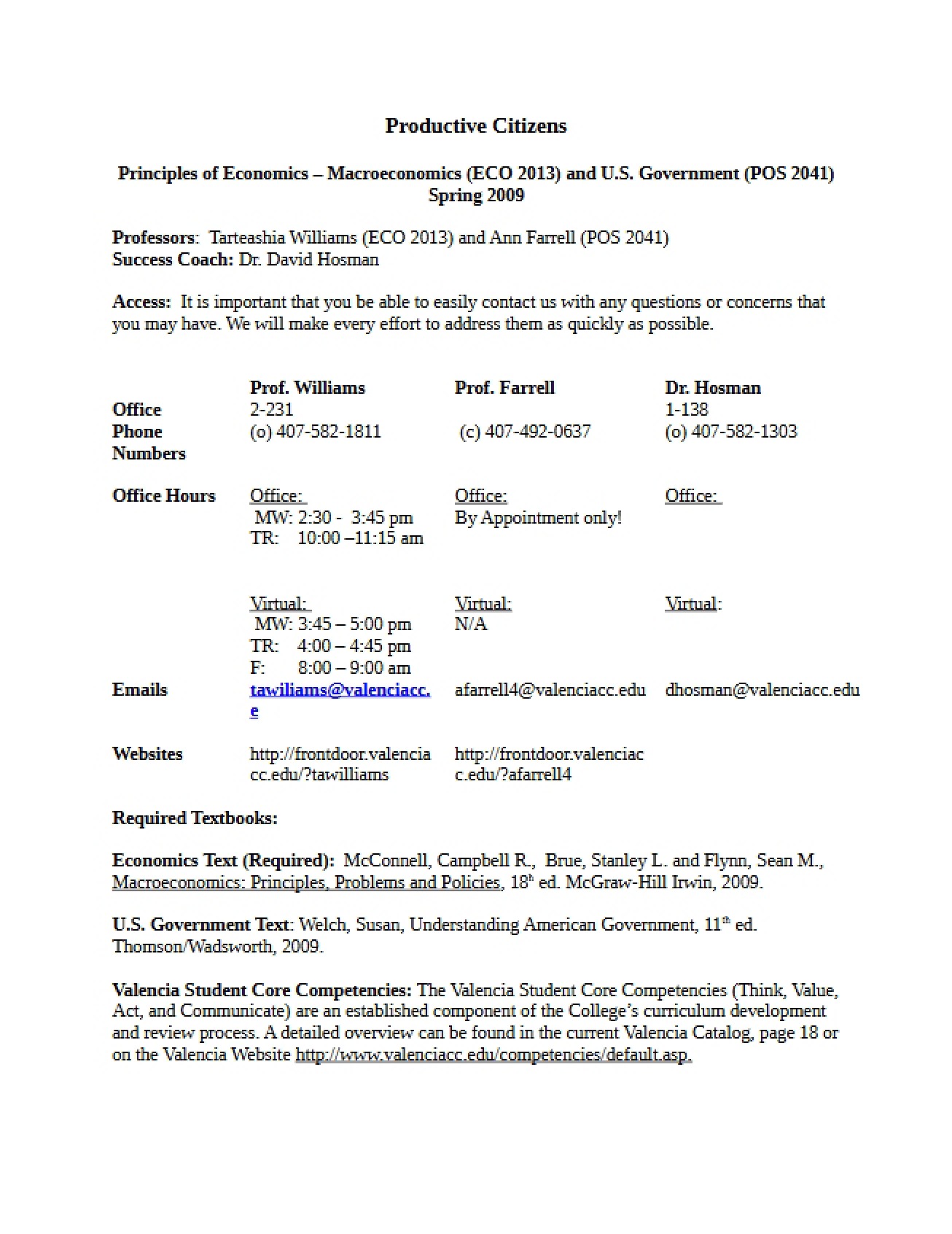 Course Syllabus