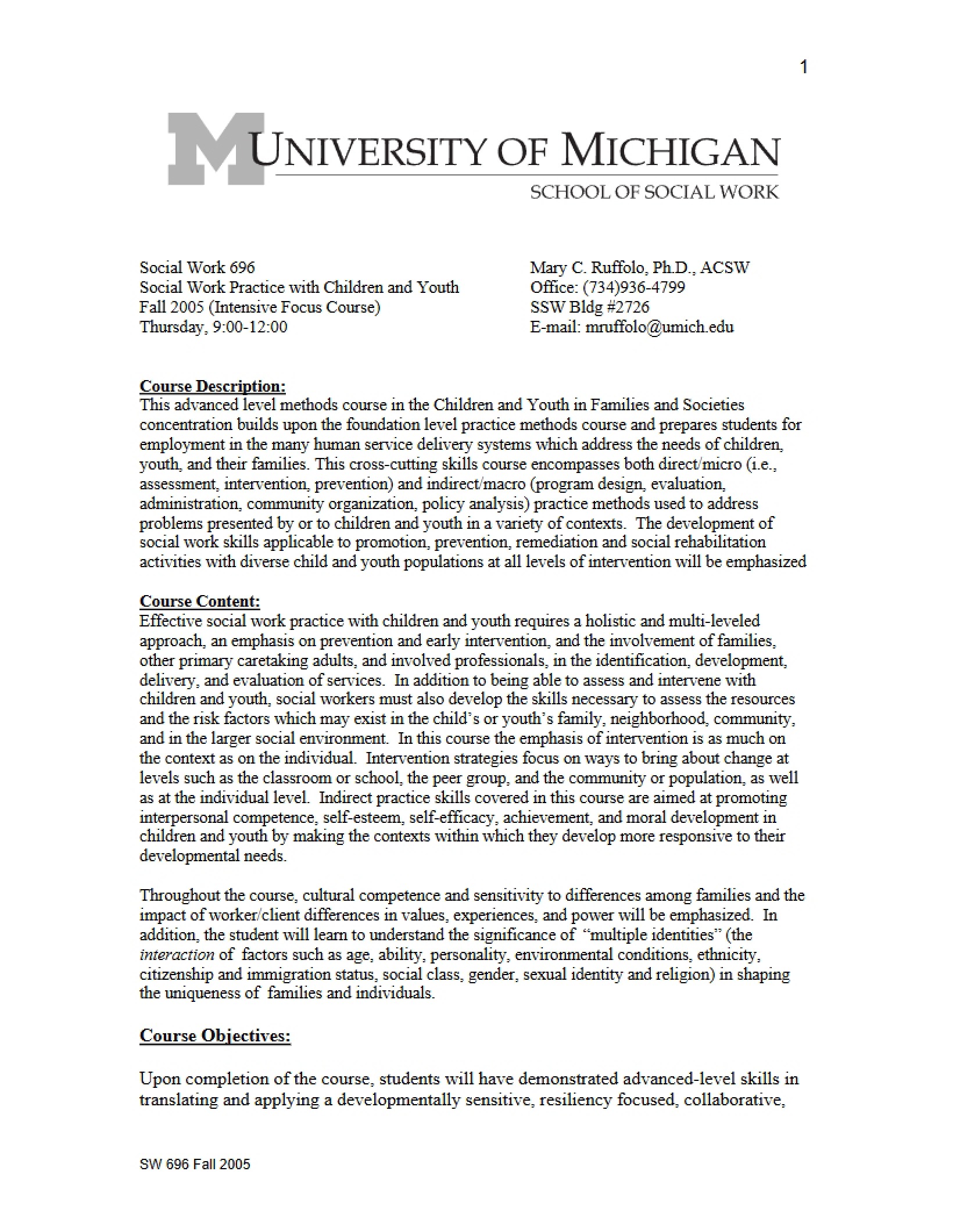 Course Syllabus