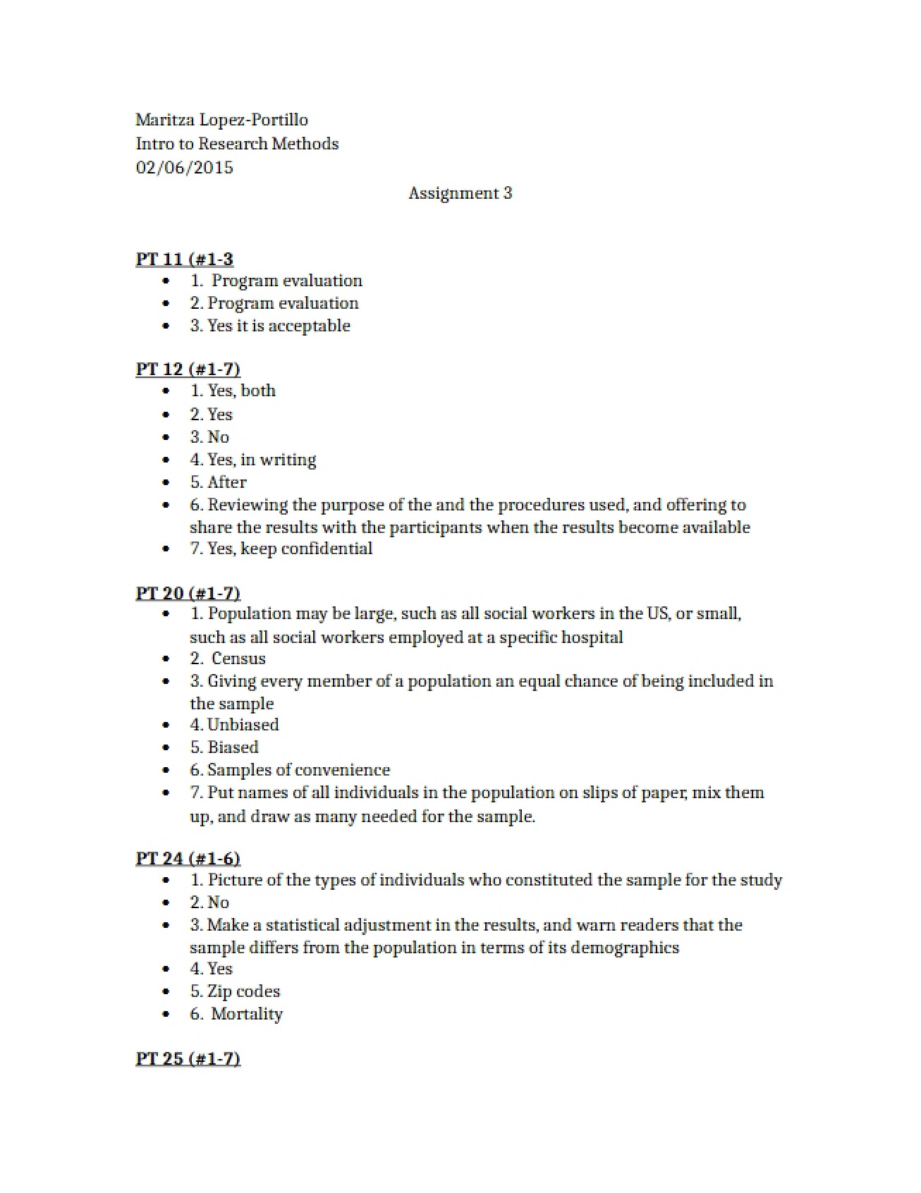 Assignment Three