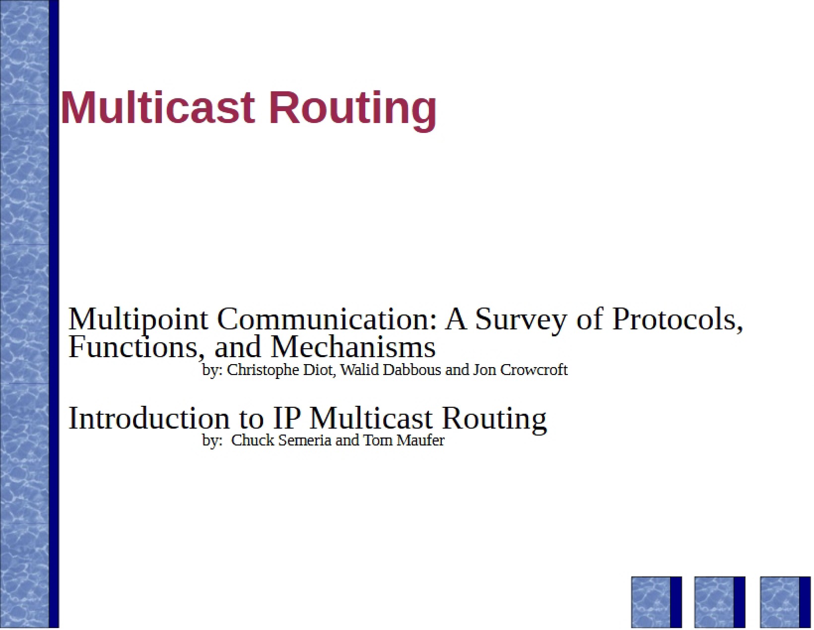 Routing (Multicast)