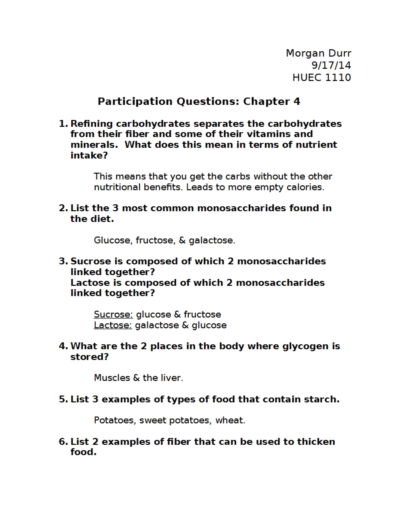 Nutrition Chapter 4