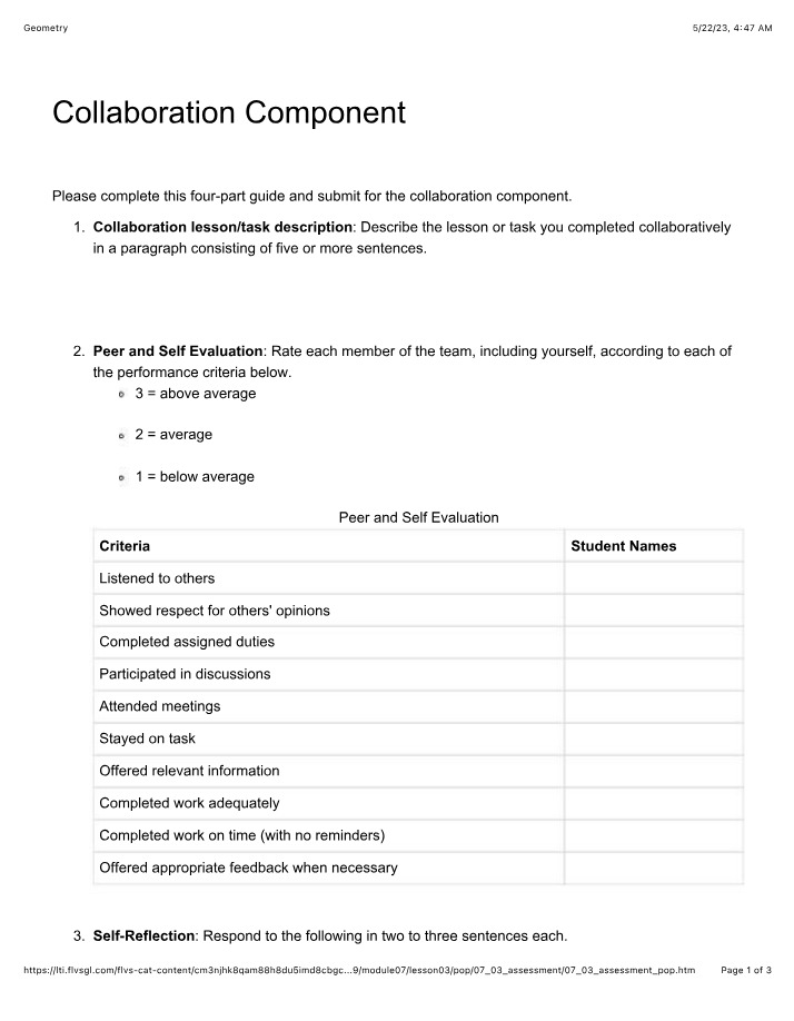 Geometry Collaboration Component