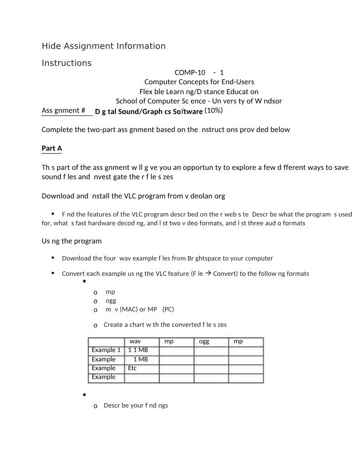 COMP1047 - Assignment 7 Instructions